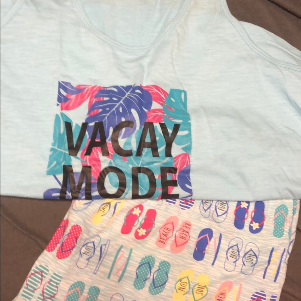 Pajama/Lounge tank & shorts Size 2X